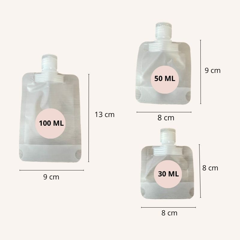 Flacons de voyage étanches – Pack de 9